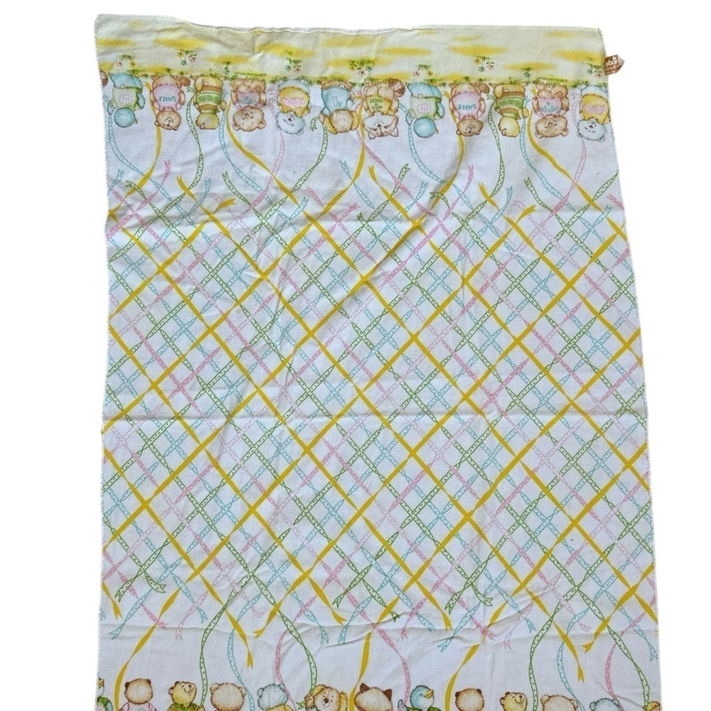Vintage Dundee Shirt Tales Cotton Flannel Baby Receiving Blanket 25”x39” - Picture 10 of 11